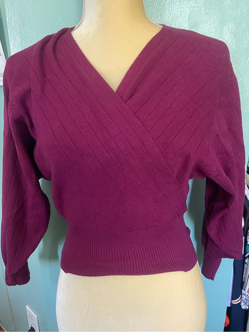 Fashion Nova Cute Feelings Sweater - Berry - Picture 2 of 4